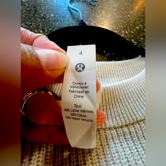 Lululemon Merino Wool-Blend Ribbed Crewneck Sweater Winter Cozy Oversized Soft - Picture 12 of 15